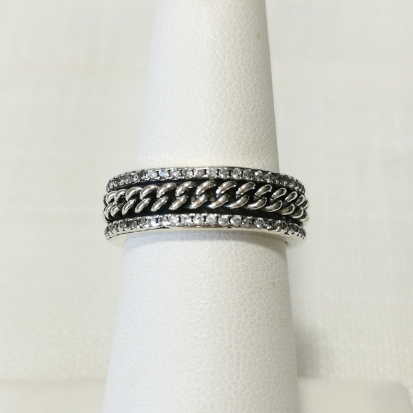 NEW Diamonique CZ eternity band ring size 6.5 - Picture 3 of 10